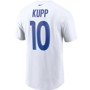 Kids' Los Angeles Rams Nike Cooper Kupp #10 FUSE Name & Number T-Shirt XLarge White
