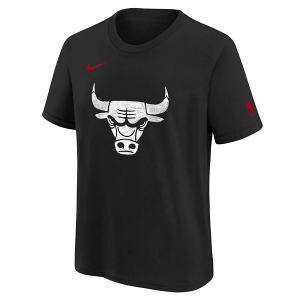 Kids' Chicago Bulls 2023 City Edition Logo Nike T-Shirt Medium Black