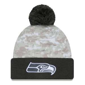 Kids' Seattle Seahawks New Era 2024 Salute to Service Beanie One Size White