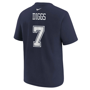 Kids' Dallas Cowboys Nike Trevon Diggs #7 Cotton Name & Number T-Shirt Large Navy