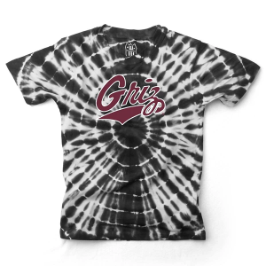 Montana Grizzlies Wes and Willy Circle Dye Kids' T-Shirt Large Black/White