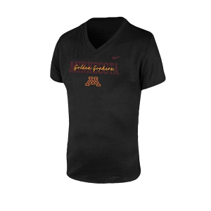 Minnesota Golden Gophers Nike Girls' Legend Kids' T-Shirt Large Black