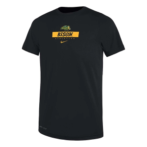 North Dakota State Bison Nike Team Issued Legend Kids' T-Shirt 5 Black