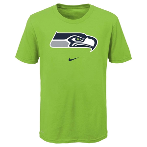 Kids' Seattle Seahawks Genuine Stuff Primary Logo T-Shirt XLarge Green