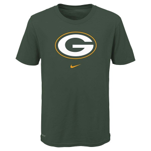 Kids' Green Bay Packers Nike Primary Logo T-Shirt Large Fir