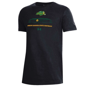 North Dakota State Bison Under Armour Wood Kids' T-Shirt Large Black