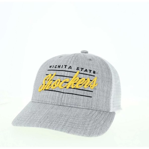 Wichita State Shockers Legacy Athletic Scripty Hat Kids' Adjustable Hat One Size Grey Heather/White