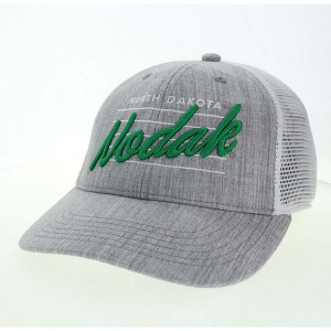 North Dakota Fighting Hawks Legacy Athletic Scripty Hat Kids' Adjustable Hat One Size Grey Heather/White