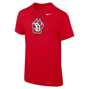 South Dakota Coyotes Nike School Logo Kids' T-Shirt Medium Red