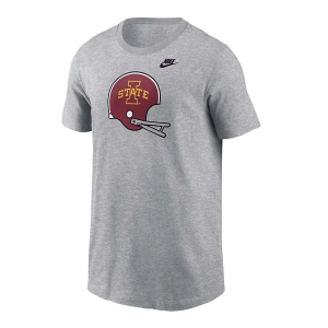 Iowa State Cyclones Nike Helmet Kids' T-Shirt Large Dark Grey Heather