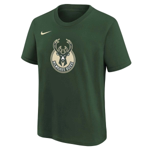 Kids' Milwaukee Bucks Essential Logo Nike T-Shirt Large Fir