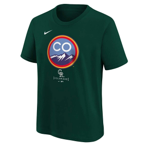 Kids' Colorado Rockies City Connect Legend Logo T-Shirt Large Green