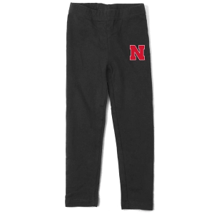 Nebraska Cornhuskers Wes and Willy Girls' Nebraska Logo Sweatpants Kids' Sweatpants Large Black