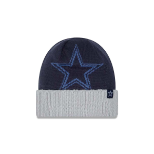 Dallas Cowboys New Era Oversized Logo Beanie One Size Navy