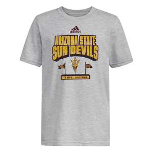 Arizona State Sun Devils adidas Stake Claim Kids' T-Shirt Large Grey Heather