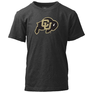 Colorado Buffaloes Wes and Willy Basic Logo Kids' T-Shirt XLarge Black