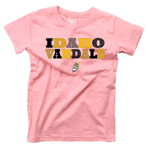 Idaho Vandals Wes and Willy Girls' School Basic Logo Kids' T-Shirt 4 Pink