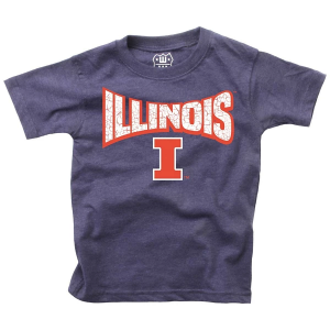 Illinois Fighting Illini Wes and Willy Team Basic Kids' T-Shirt Small Midnight