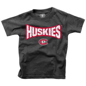 St. Cloud State Huskies Wes and Willy Team Basic Kids' T-Shirt Large Black