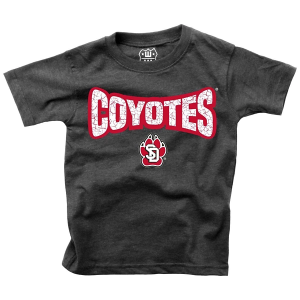 South Dakota Coyotes Wes and Willy 2024 Basic Logo Toddler T-Shirt 4T Black