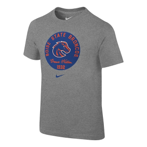 Boise State Broncos Nike Circle Kids' T-Shirt 4 Dark Grey Heather