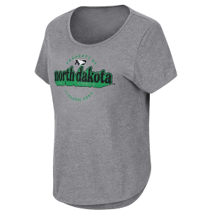 North Dakota Fighting Hawks Colosseum Girls' Jupiter Kids' T-Shirt XLarge Heather Grey