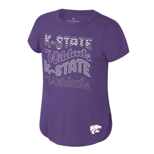Kansas State Wildcats Colosseum Girls' Rogan Kids' T-Shirt Medium Purple