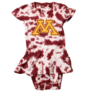 Wes and Willy Baby Girls' Minnesota Golden Gophers Flutter Onesie