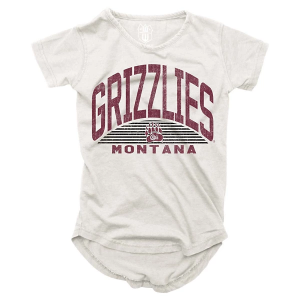 Montana Grizzlies Wes and Willy Girls' 2024 Basic Logo Toddler T-Shirt 4T Ecru