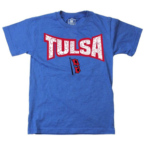 Tulsa Golden Hurricanes Wes and Willy 2024 Basic Logo Baby T-Shirt 6 mo. Blue
