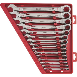 Milwaukee 15 Piece Ratcheting Combination SAE Wrench Set