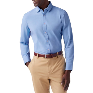 Men's Mizzen+Main Bateman Long Sleeve Button Up Shirt 2XLarge Cornflower Twill