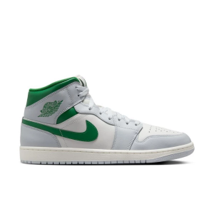 Men's Air Jordan 1 Mid Sneakers 11.5 Regular Summit White/Pine Green/Pure Platinum