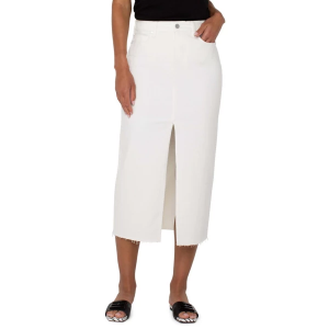 Women's Liverpool Los Angeles Front Slit Skirt 10 Bone