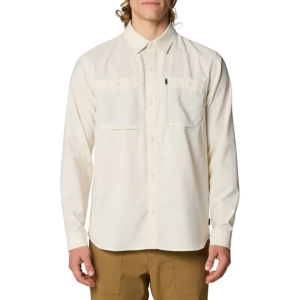 Men's Mountain Hardwear Trail Sender Long Sleeve Button Up Shirt Medium Stone