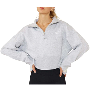 Women's Cream Yoga Lunar 1/2 Zip Pullover Small Heather Grey
