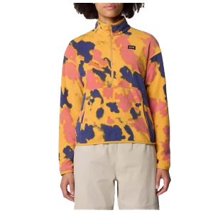 Women's Mountain Hardwear Microchill(TM) 1/2 Zip Pullover Medium Sundown Gold Blissed Dye Print