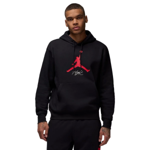 Men's Jordan Essentials Fleece Hoodie Small Black/Gym Red/Gym Red