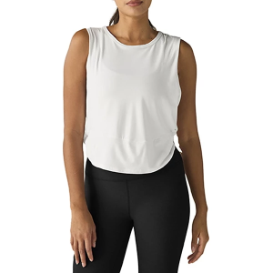 Women's Beyond Yoga Side Note Crew Neck Tank Top Small White