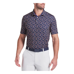 Men's Puma MATTR Paradise Polo Medium Deep Navy/Sunny Yellow