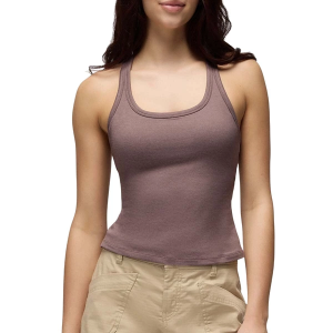 Women's prAna Heavana Racerback Crew Neck Tank Top Medium Carob Heather