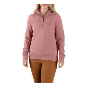 Women's Carhartt Tencel Fiber Series Relaxed Fit 1/4 Zip Pullover Large Rose