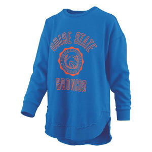 Boise State Broncos Pressbox Women's Crew Medium Royal