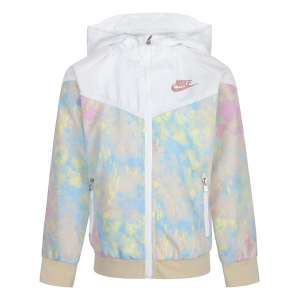 Girls' Nike Printed Windrunner Rain Jacket 4 Sanddrift