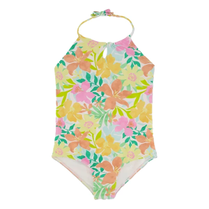 Girls' Billabong Sweet Aloha Halter One Piece Swimsuit 12 Salt Crystal