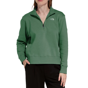Women's The North Face Evolution 1/4 Zip Pullover Large Duck Green