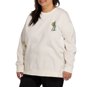 Women's LIV Outdoor Gabriella Graphic Oversized Crew Neck Sweatshirt 2X White