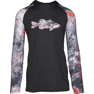 Men's Aftco Samurai Sun Protection Long Sleeve T-Shirt Large Black Bass