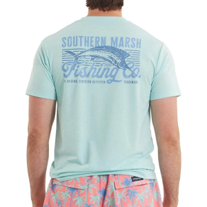 Men's Southern Marsh FieldTec Pro Heathered Fishing Co. T-Shirt 2XLarge Antigua Blue