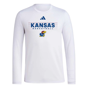 Kansas Jayhawks adidas Basketball Word T-Shirt 2XLarge White